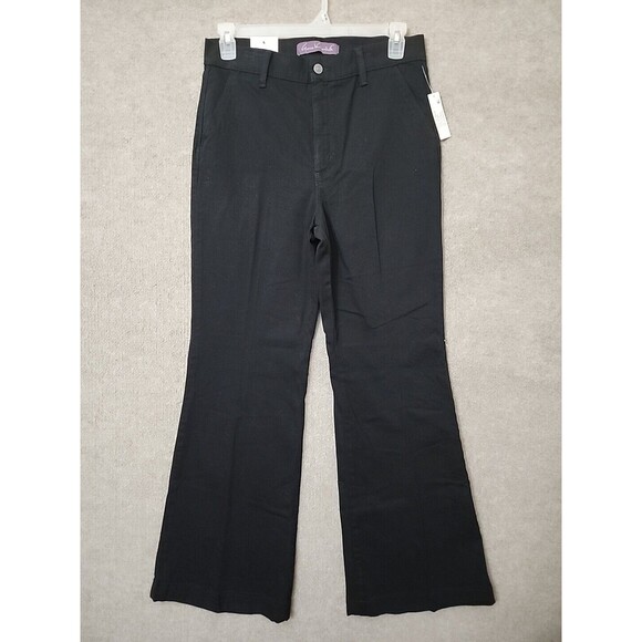 Gloria Vanderbilt Flare Jeans Womens 12 Black Trouser Leg Stretch NEW - Picture 3 of 10